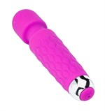 Розовый перезаряжаемый wand-вибратор - 15,5 см.
