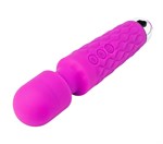 Розовый перезаряжаемый wand-вибратор - 15,5 см.