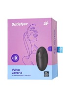 Черный вакуум-волновой стимулятор с вибрацией Vulva Lover 3 - фото 1380883