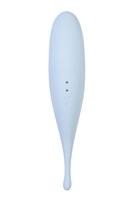 Голубой вакуум-волновой стимулятор клитора Satisfyer Twirling Pro - фото 1380919