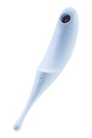 Голубой вакуум-волновой стимулятор клитора Satisfyer Twirling Pro - фото 483025