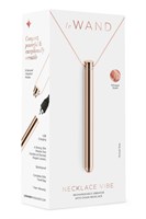 Золотистый вибростимулятор-кулон на цепочке Necklace Rechargeable Vibrator 333543 - фото 51143