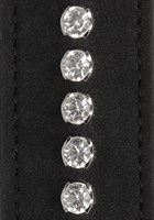 Черный ошейник с поводком Diamond Studded Collar With Leash - фото 1412935