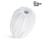 Белый нереалистичный мастурбатор в форме бутона цветка Daisy - фото 1410236