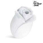 Белый нереалистичный мастурбатор в форме бутона цветка White Rose - фото 1410242