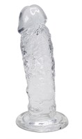 Прозрачный фаллоимитатор на присоске Majestic Jelly Dildo - 14,7 см. - фото 483356