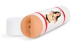 Двусторонний реалистичный вибромастурбатор - копия вагины и попки Элли Брилсен - фото 1417484