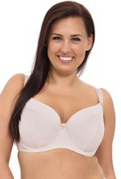 Однотонный бюстгальтер plus size на косточках с чашками из микрофибры 339038 Однотонный бюстгальтер plus size на косточках с чашками из микрофибры 339038