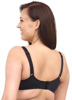 Бюстгальтер на косточках с чашками plus size из микрофибры и сетки 339039 Бюстгальтер на косточках с чашками plus size из микрофибры и сетки 339039