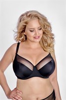 Бюстгальтер на косточках с чашками plus size из микрофибры и сетки 339039 - фото 660561