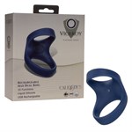 Синее эрекционное виброкольцо Rechargeable Max Dual Ring - фото 1415685