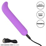 Фиолетовый мини-вибромассажер Liquid Silicone Mini G Vibe для стимуляции зоны G - 10,75 см. 340013 - фото 75403