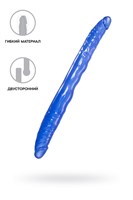 Синий двусторонний фаллоимитатор - 28,5 см. - фото 1421066