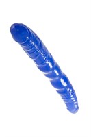 Синий двусторонний фаллоимитатор - 28,5 см. - фото 1421068