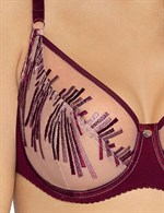 Бордовый бюстгальтер Calla с мягкой чашкой и эффектной вышивкой 347154