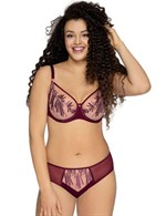 Бордовый бюстгальтер Calla с мягкой чашкой и эффектной вышивкой 347154