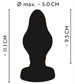 Черная анальная пробка Super Soft Butt Plug - 11,1 см. - фото 1419159