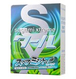 Презервативы Sagami Xtreme Mint с ароматом мяты - 3 шт. - фото 1421076