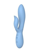 Голубой вибратор-кролик из силикона Isida - 21 см. - фото 1421167