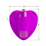 Лиловое сердечко с вибрацией и регулируемыми ремешками Heartbeat - фото 1420383