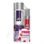 Набор лубрикантов System JO Xtra Silky & Oral Delight Strawberry 349814 - фото 627854