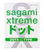 Презерватив Sagami Xtreme Type-E с точками - 1 шт. - фото 1421133