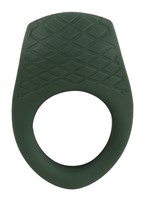 Зеленое эрекционное виброкольцо Luxurious Vibro Cock Ring - фото 1421753