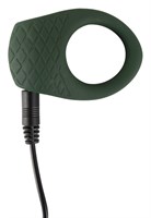 Зеленое эрекционное виброкольцо Luxurious Vibro Cock Ring - фото 1421756