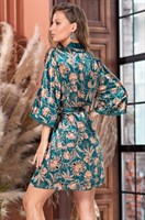Шелковый халатик-кимоно Emerald - фото 1421423