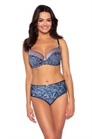 Бюстгальтер с мягкой чашкой из трикотажа с растительным рисунком 352491