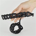 Черные кожаные наручники  Клеопатра  - фото 1421984