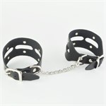 Черные кожаные наручники   Лира  - фото 1421987
