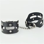Черные кожаные наручники   Лира  - фото 1421986