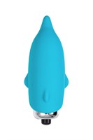 Голубой мини-вибратор Jolly - 7,5 см. - фото 1431316