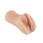 Телесный мастурбатор-вагина с пышными половыми губами - фото 1422739