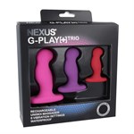 Набор из 3 цветных вибровтулок Nexus G-Play+ Trio - фото 1423448