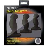 Набор из 3 черных вибровтулок Nexus G-Play+ Trio - фото 1423458