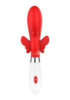 Красный вибратор-кролик Alexios - 21 см. - фото 1430395