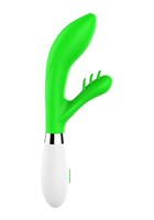 Зеленый вибратор-кролик Agave - 23 см. - фото 1430410