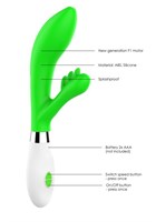 Зеленый вибратор-кролик Agave - 23 см. - фото 1430412