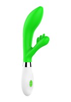 Зеленый вибратор-кролик Agave - 23 см. - фото 1430408