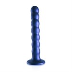 Синий фаллоимитатор Beaded G-Spot - 17 см. - фото 1430495