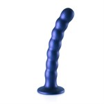 Синий фаллоимитатор Beaded G-Spot - 17 см. - фото 1430493