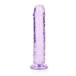 Фиолетовый фаллоимитатор Crystal Clear на присоске - 22 см. - фото 1430566