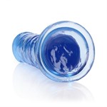 Синий фаллоимитатор Crystal Clear на присоске - 25 см. - фото 1430572
