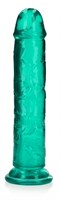 Зеленый фаллоимитатор Crystal Clear на присоске - 25 см. - фото 1430574