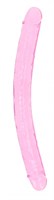 Двусторонний розовый фаллоимитатор - 34 см. - фото 1430578