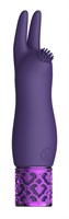 Фиолетовая перезаряжаемая вибпоруля Elegance - 11,8 см. - фото 1431384