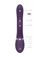 Фиолетовый вибромассажер-кролик Aimi - 22,3 см. - фото 1431398