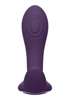 Фиолетовый женский вибромассажер Kata с пультом ДУ - 12 см. - фото 1431403